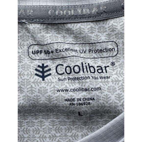 Coolibar Shirt Womens Large Short Sleeve V-Neck UPF 50 White - Picture 3 of 7